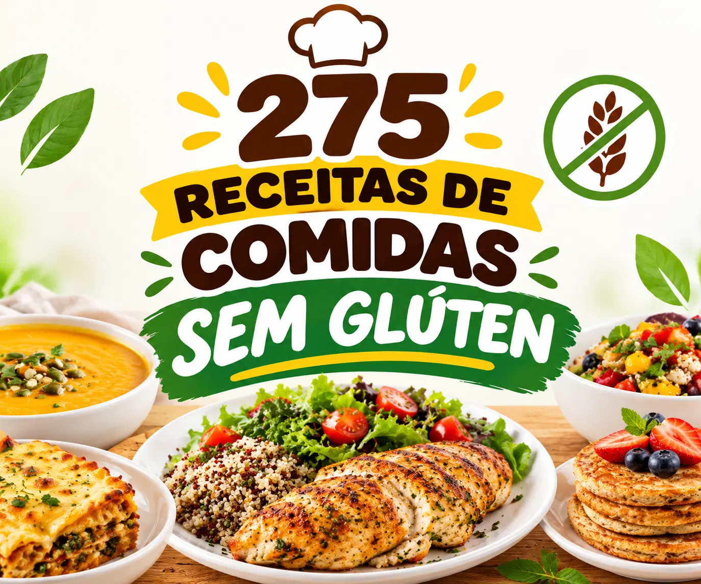275 RECEITAS DE COMIDAS SEM GLÚTEN