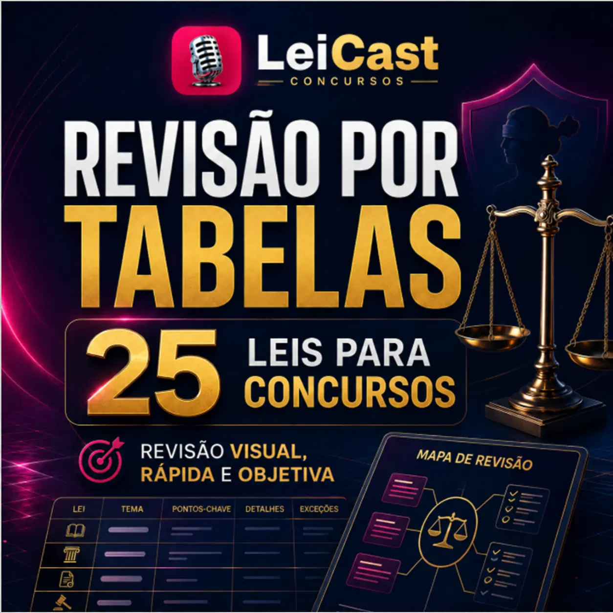 Revisão por Tabelas — 25 Leis