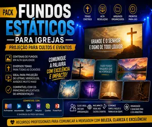 # PACK FUNDOS ESTÁTICOS PARA IGREJAS - PROJEÇÃO PARA CULTOS E EVENTOS