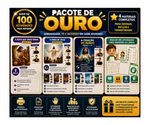 PACOTE DE OURO LIBRAS COM CRISTO