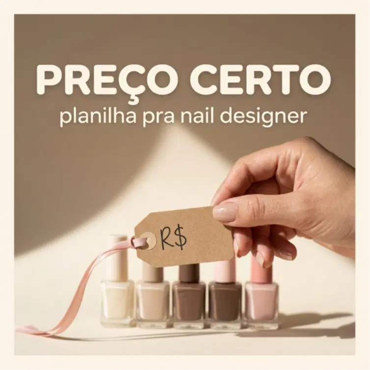 Planilha de precificação da Nail designer
