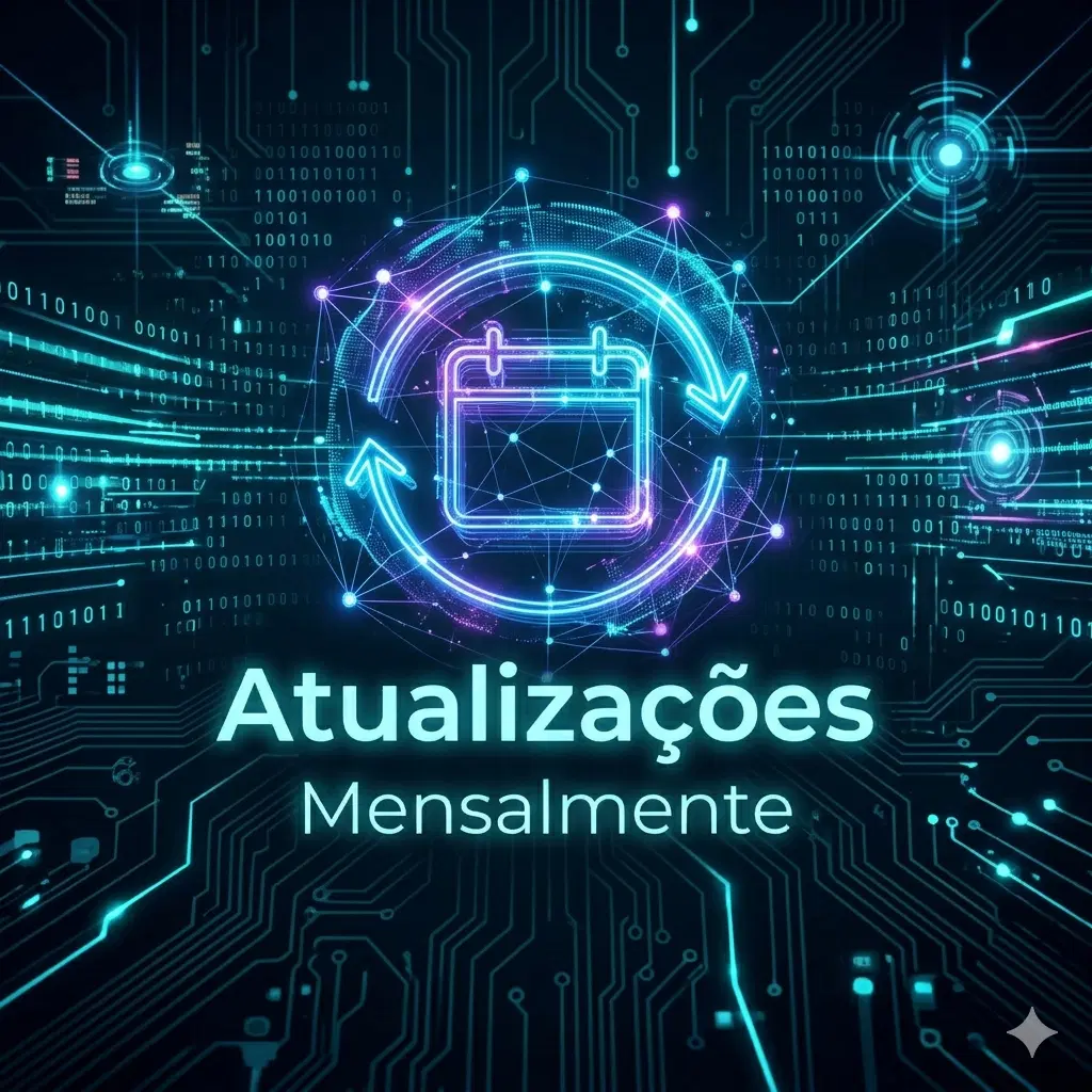 Atualizações mensalmente