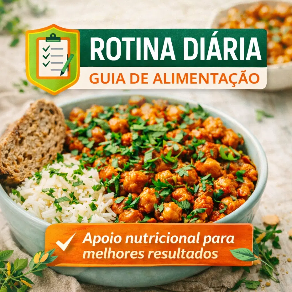 Rotina diária guia de alimentação