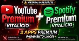 youtube+ Spotfy Premium vitalício 💎