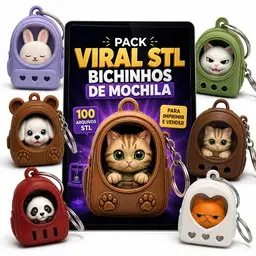 PACK STL - BICHINHOS COM MOCHILA