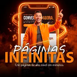 Gerador de landing pages completas com IA. Uso ilimitado.