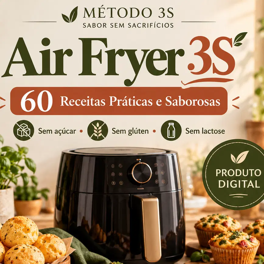 Air Fryer 3S — 60 Receitas Práticas e Saborosas