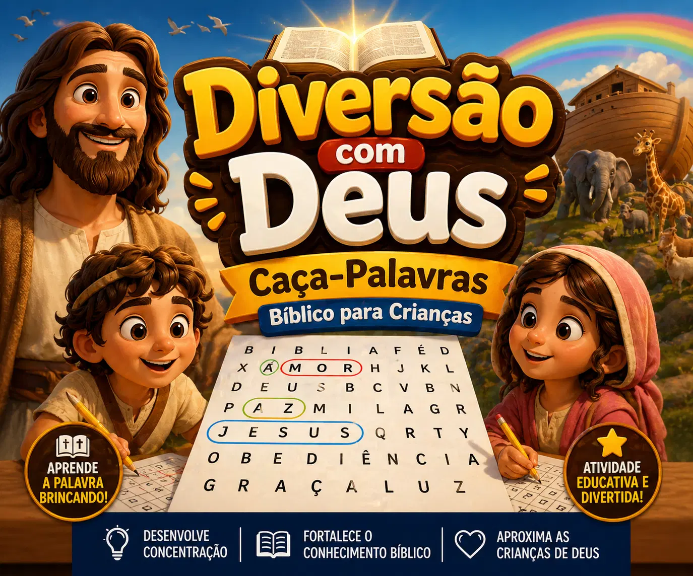 Caça Palavras- Diversão com Deus