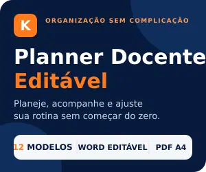 Planner Docente Editável — 12 Modelos