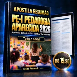 Resumão PE-I Pedagogia Aparecida de Goiânia 2026 (Instituto Verbena/UFG)