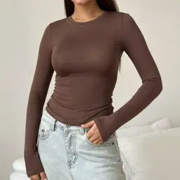 Blusa básica de manga comprida