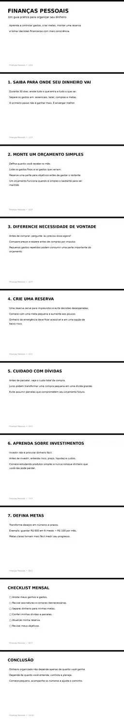 finanças pessoais