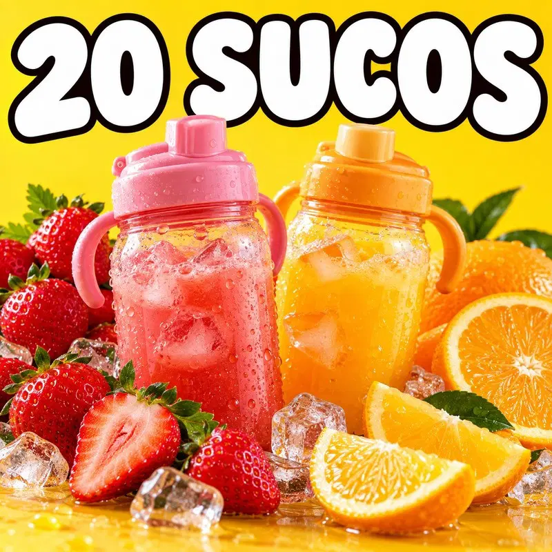 Garrafinha da Lancheira: 20 sucos e vitaminas