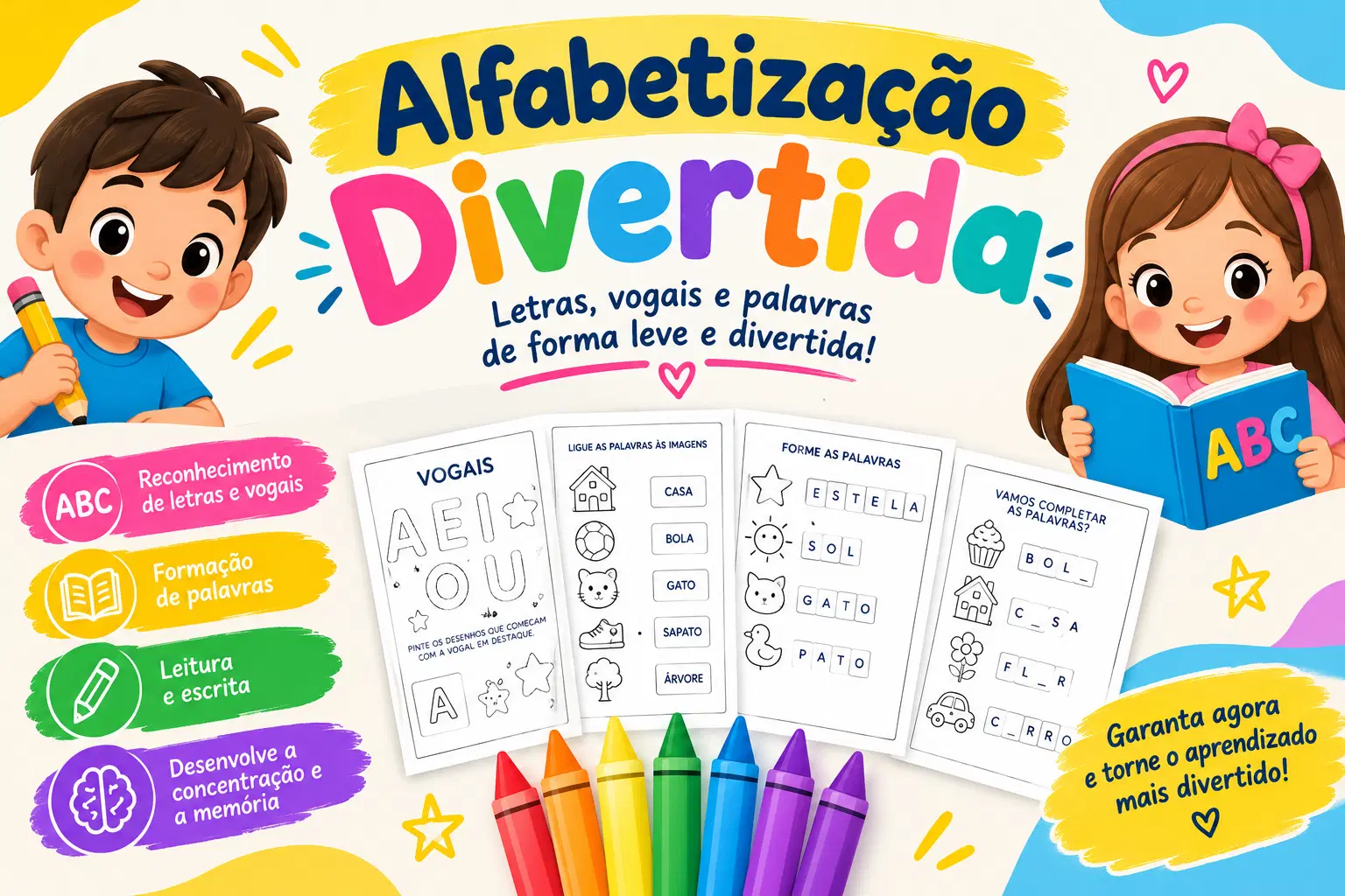 🔤 18 Atividades de Alfabetização Divertida