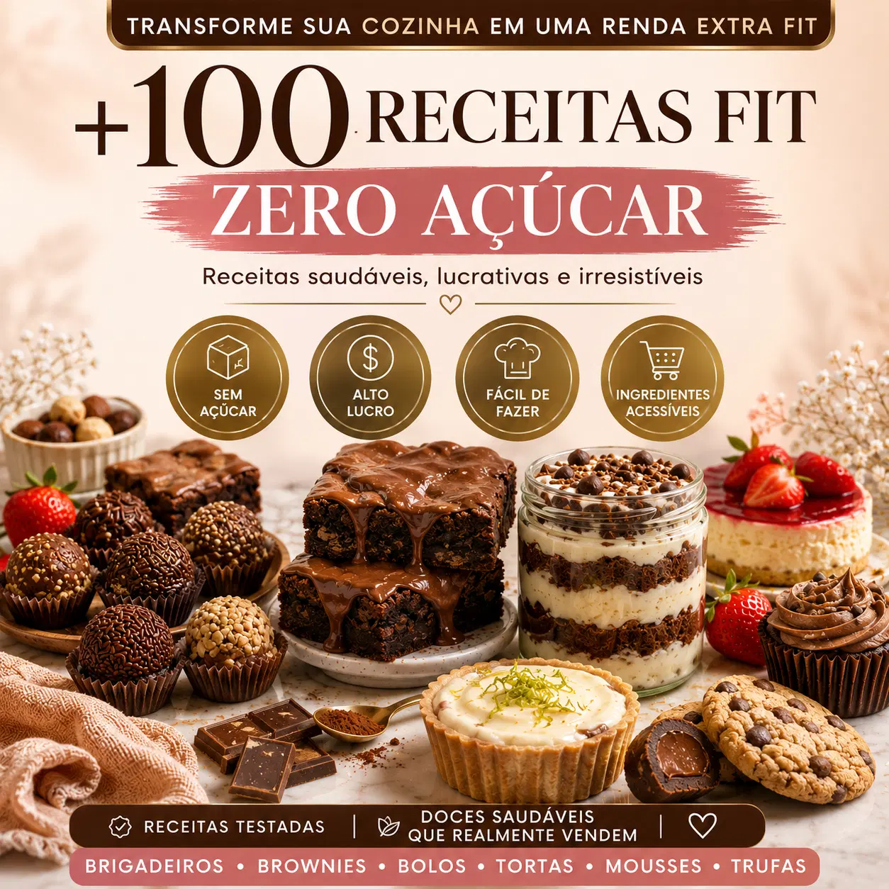 +100 Receitas Fit Zero Açúcar