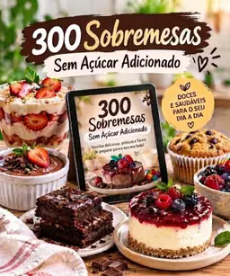 300 RECEITAS DE SOBREMESAS SEM AÇUCAR