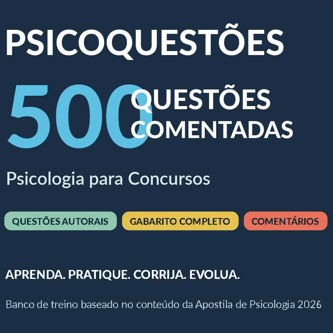 500 QUESTÕES COMENTADAS DE PSICOLOGIA