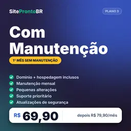 Com Manutenção – Site Sempre Atualizado e com Suporte