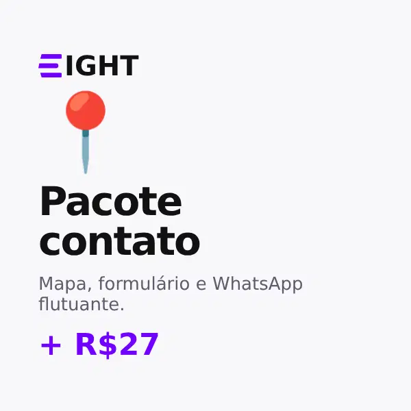 📍 Pacote Contato: mapa + formulário + WhatsApp flutuante