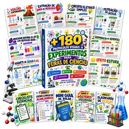 +180 Protocolos Visuais de Experimentos para Feiras de Ciências