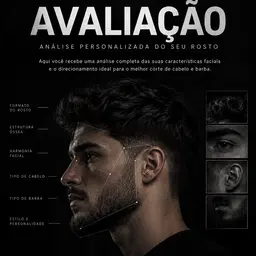 Avaliação facial e indicação de corte.