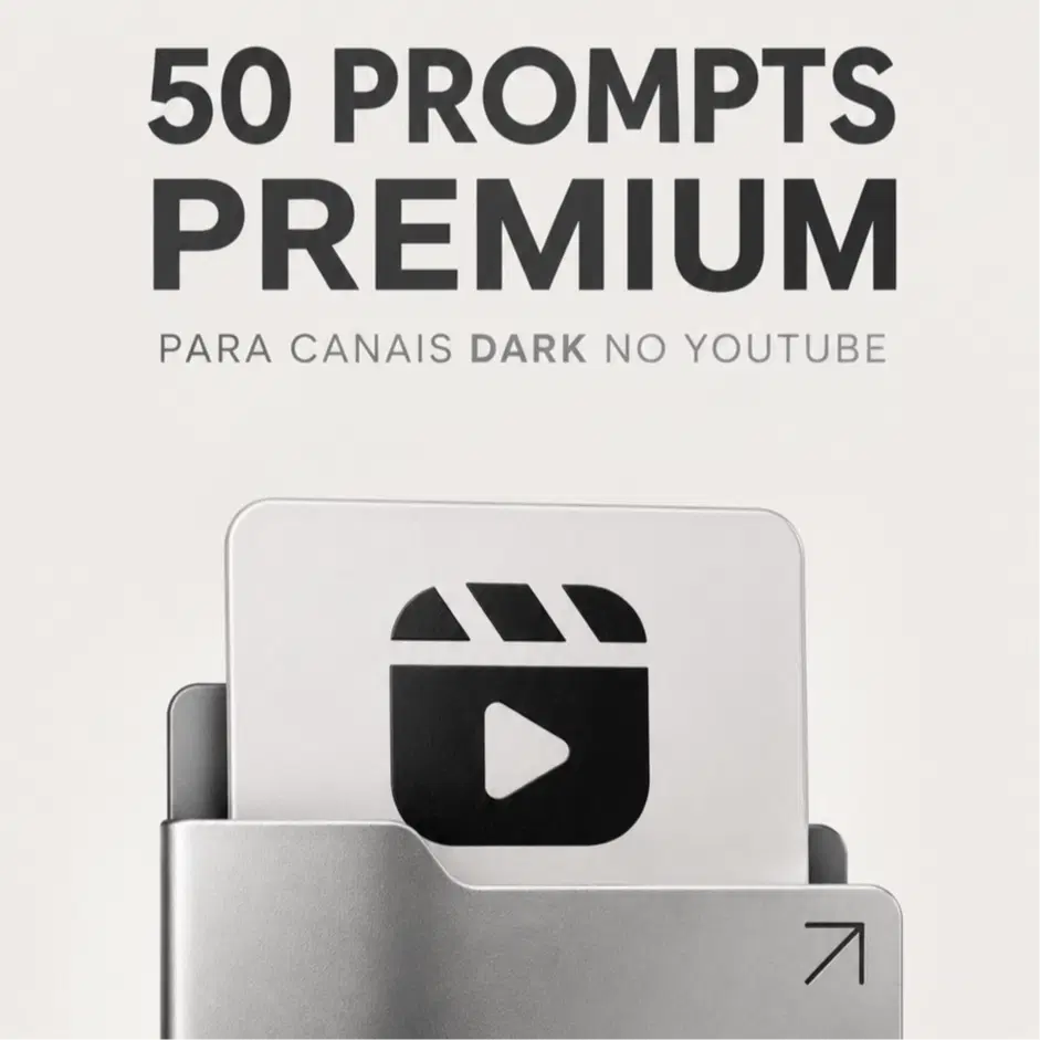 🤖50 PROMPTS PREMIUM PARA CANAIS DARK NO YOUTUBE