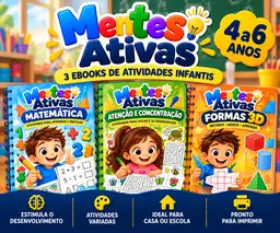 Mentes Ativas — Kit 3 em 1 para Aprender Brincando 🧠✨