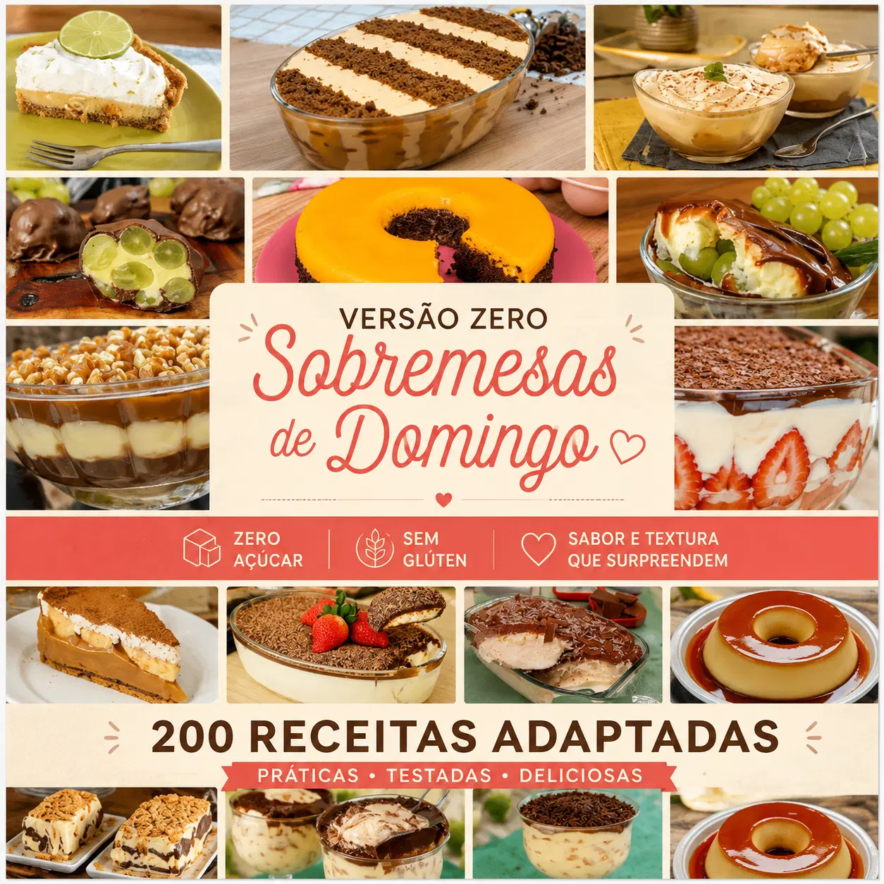 200 Sobremesas ZERO AÇUCAR e SEM GLÚTEM