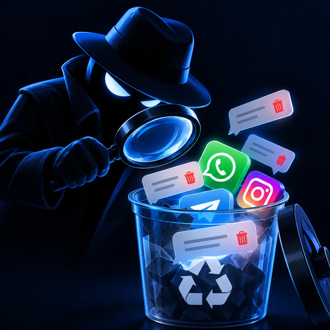 Veja o histórico de CONVERSAS APAGADAS do Whatsapp e Direct!