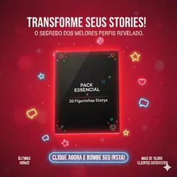 Pack Essencial:  + 20 Figurinhas Instagram Storys 2026