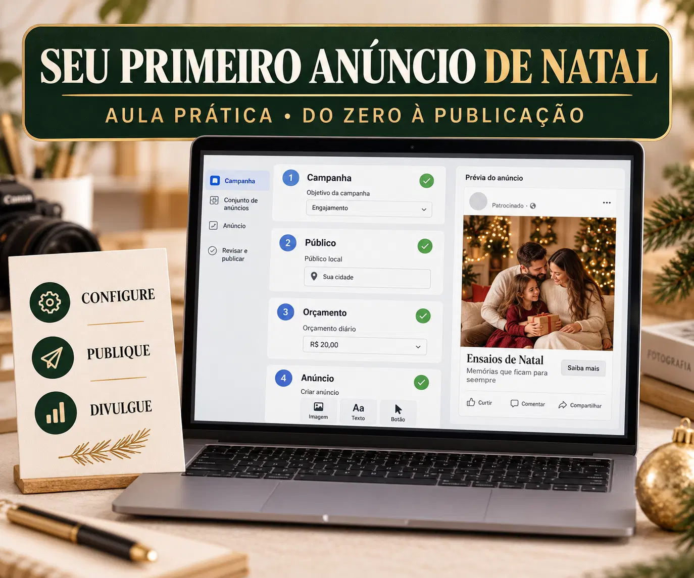 AULA: Seu Primeiro Anúncio de Natal