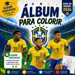 Álbum para Colorir - Seleção Brasileira