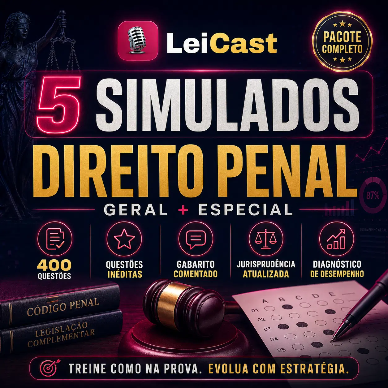 5 Simulados LeiCast — Direito Penal