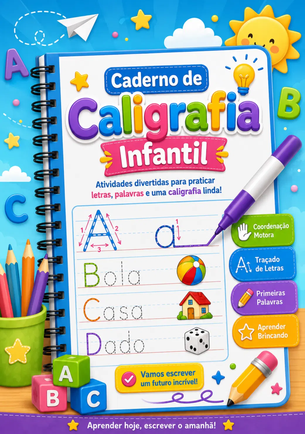 Caderno de Caligrafia Infantil