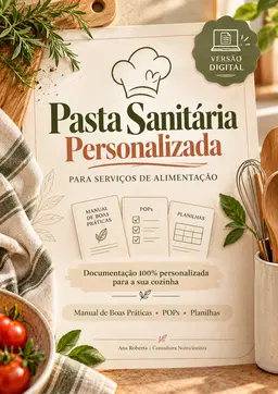 Pasta Sanitária Personalizada para Serviços de Alimentação