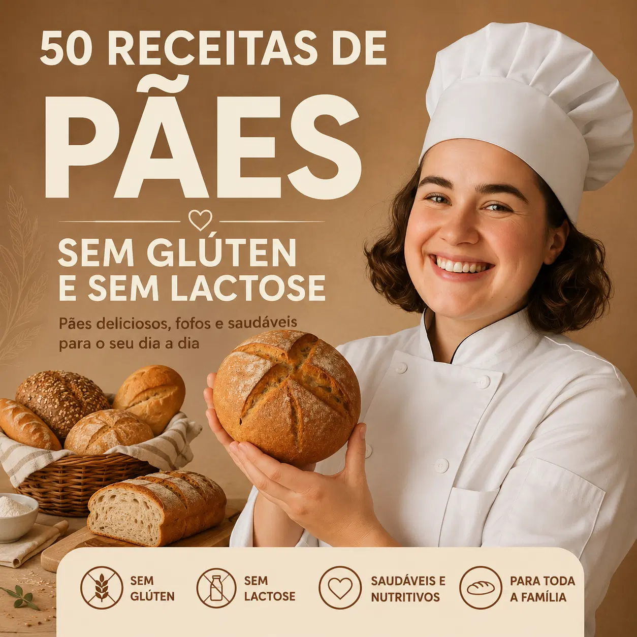 50 Receitas de Pães SEM GLÚTEM SEM LACTOSE
