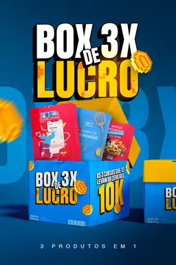 BOX 3X DE LUCRO — Os 3 cursos que te levam do ZERO aos 10K no Delivery