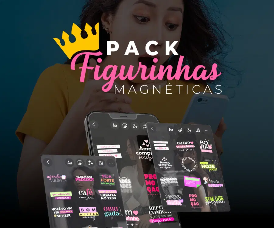 Pack Figurinhas Magnéticas +7.000 Opções para Stories