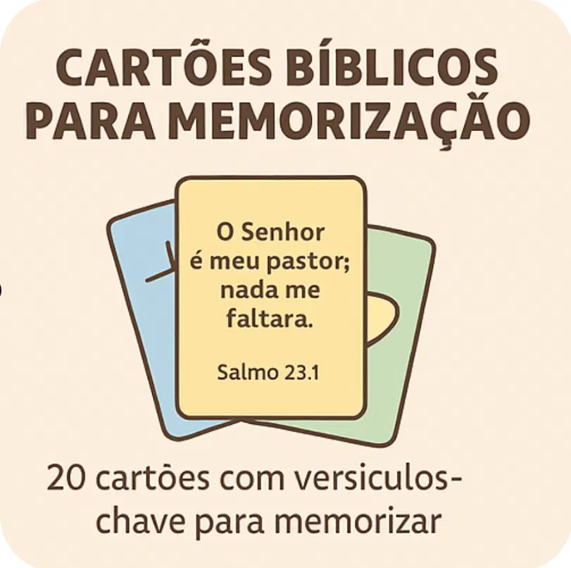 Cartões Bíblicos para Estimular a memória