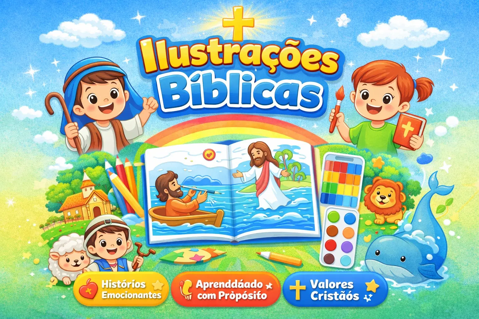 Transforme histórias da Bíblia em momentos de aprendizado e fé