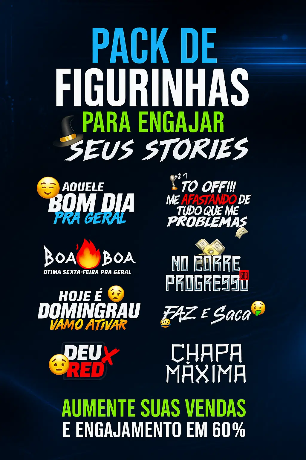 PACK COM +100 FIGURINHAS PARA STORIES