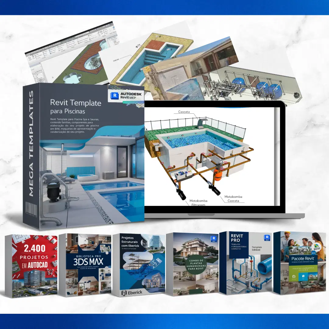 Pack de Templates Revit Piscinas, Spas e Saunas
