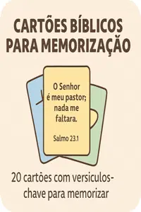 Cartões  Bíblicos para Memorização
