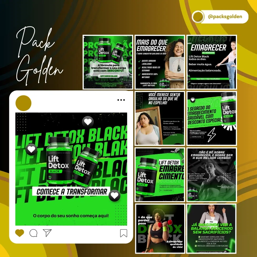 PACK GOLDEN - LIFT DETOX BLACK