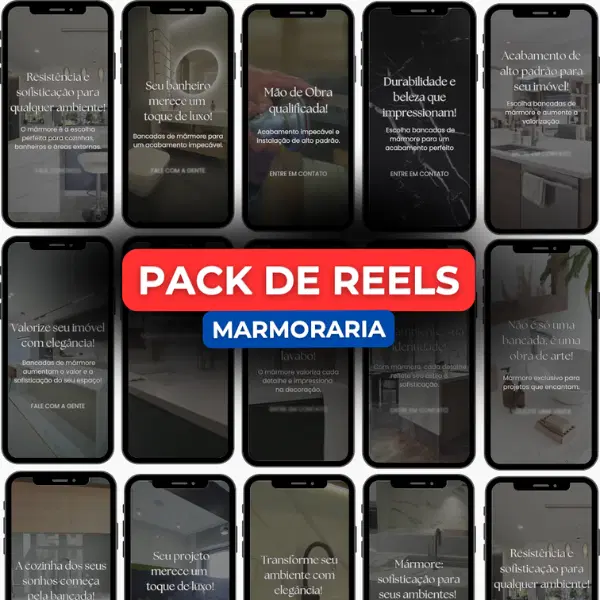 Pack de Reels para Marmoraria