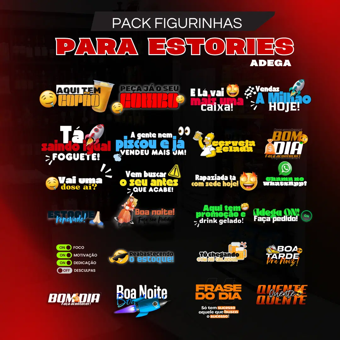 Pack de Figurinhas para Stories – Mais de 200 artes exclusivas!