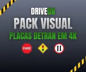 Pack Visual DriveON - Mosaico de Placas de Sinalização DETRAN