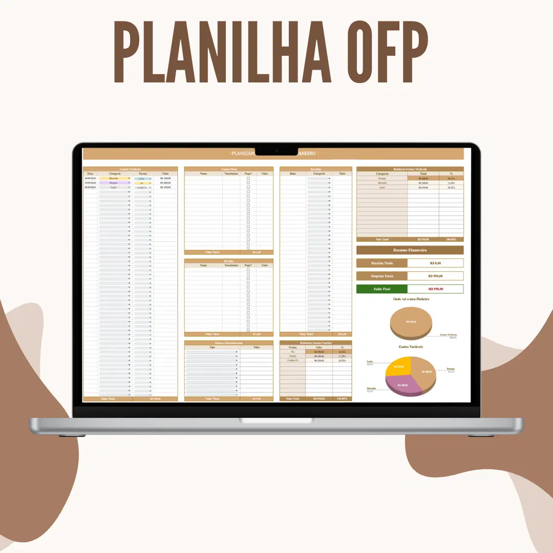 Planilha de finanças pessoais