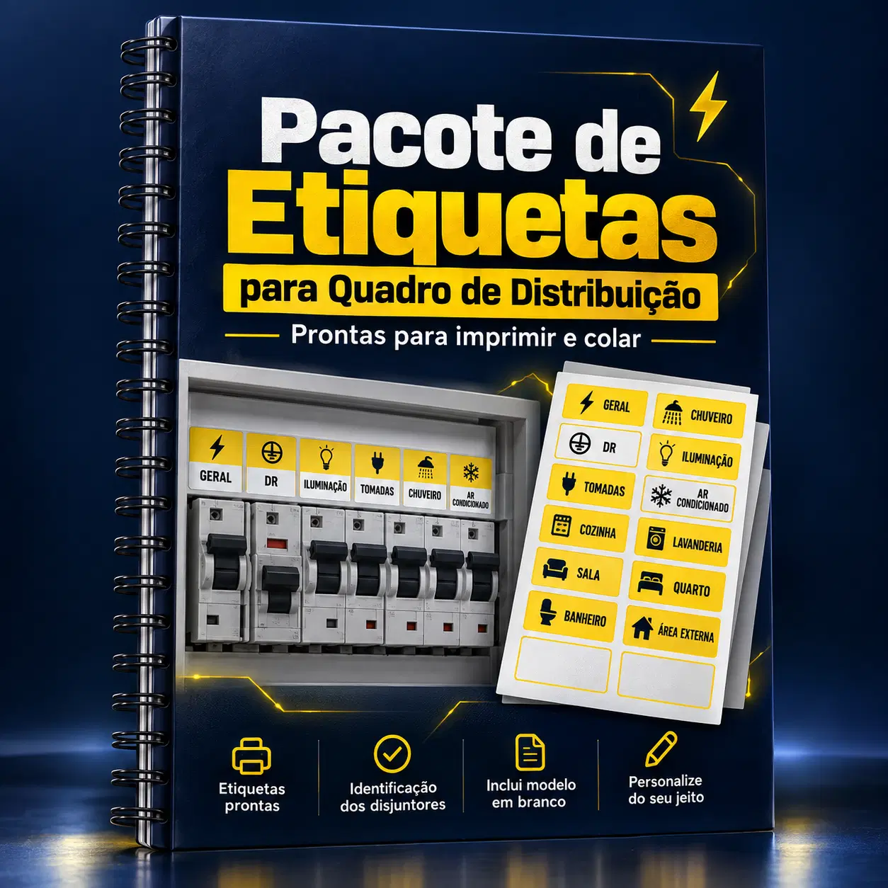 Pacote de Etiquetas para Quadro de Distribuição