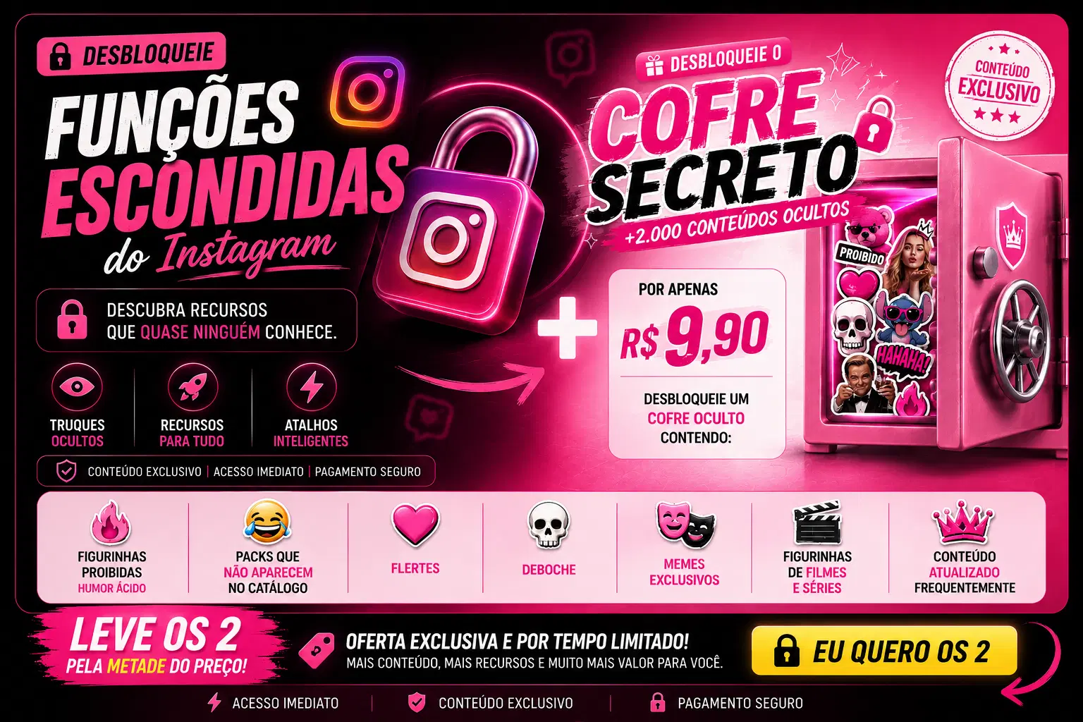 o Cofre Secreto + Funções Escondidas do Instagram